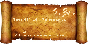 Istvándi Zsuzsanna névjegykártya