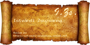 Istvándi Zsuzsanna névjegykártya